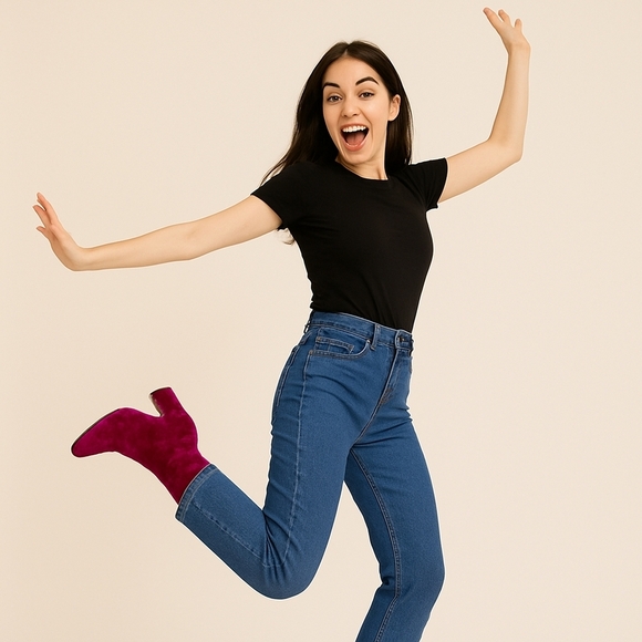 JOIE Saleema Velvet Block Heel Ankle Booties – Pink – Size EUR 37 / US 6.5 NWOB - Picture 8 of 8